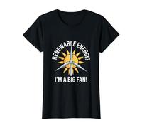 ¿Energías renovables? ¡Soy un Gran Fan! Camiseta gráfica económica, Mujer, Negro, L
