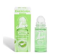 Energiqa Niacinamida y Zinc Suero Facial Antidecolorante - Formato Roll On - Antirojecimiento, Satisface los poros - 99 % de origen natural - Bola de masaje innovadora - 30 ml