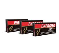 Energisil Vigor Plus 30 Cápsulas - Pack de 3 Unidades - Tratamiento para 1 Mes y Medio - con Ginseng, L-Arginina, Vitaminas y Zinc - Ayuda a Mantener la Vitalidad y al Rendimiento Sexual Masculino