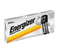 Energizer - Industrial, Pack de 10 pilas AAA 1,5V, pilas alcalinas básicas para uso cotidiano e industrial, sin sulfataciones y con hasta 10 años de vida útil