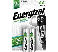 Energizer Accu Recharge Extreme 2300 AA BP2, Acumulador AA/2 SZT, Tamaño Único, Plateado