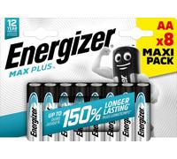Energizer Alcalina MAX Plus - Pack de 8 Pilas Alcalinas AA MAX Plus