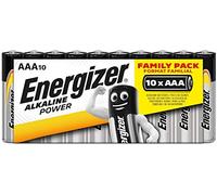 Energizer - Alkaline Power, Pack de 10 Pilas AAA, Larga duración para Uso Cotidiano, sin sulfataciones y con 7 años de vida útil