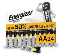 Energizer Alkaline Power - Pilas AA (Paquete de 24) - 1,5V Baterías Alcalinas - para Aparatos Domésticos y Electrónicos - Embalaje 100% reciclable - 7 años de Vida útil [Exclusivo en Amazon]