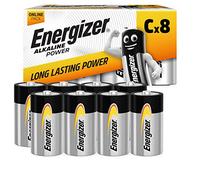 Energizer Alkaline Power - Pilas C (Paquete de 8) - Potencia Que Dura - para linternas y Juguetes - Embalaje 100% reciclable y sin plástico - 10 años de Vida útil [Exclusivo en Amazon]