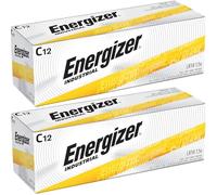 Energizer : Baterías alcalinas industriales, C, 12 pilas por caja - Se venden como 2 paquetes de - 12 - / - Total de 24 unidades cada una