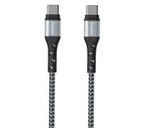 ENERGIZER, Cable de carga y datos USB-C a USB-C 2m de nailon trenzado anti-nudos