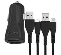 ENERGIZER, Cargador de Coche 2 USB-A 2.4A HardCase con Cable USB-C y Micro-USB