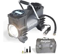 Energizer Compresor de aire eléctrico, bomba de aire portátil para coche con función de apagado automático, kit de compresor de coche con presión preestablecida, pantalla LCD y bolsa de transporte
