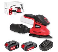 Energizer - Lijadora vibratoria multifunción triangular inalámbrica de 20 V (incluida) - 10000 OPM, aspiradora bolsa colector de polvo, 10 almohadillas incluidas (P60/80/120) DIY y acabado