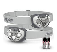Energizer Linterna frontal LED PRO (paquete de 2), IPX4 resistente al agua, luz frontal de alto rendimiento para exteriores, camping, correr, tormenta, luz LED de supervivencia para emergencias (pilas