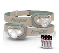 Energizer Linterna frontal LED PRO (paquete de 2), IPX4 resistente al agua, luz frontal de alto rendimiento para exteriores, camping, correr, tormenta, luz LED de supervivencia para emergencias (pilas