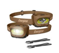 Energizer Linterna frontal LED recargable (paquete de 2), marrón, linterna frontal LED con opción de luz roja, cables de carga USB incluidos
