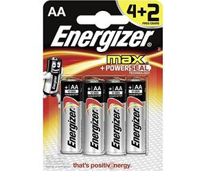 Energizer MAX AA Alkaline 4 + 2 Alcalino