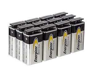 Energizer Max - Industrial, Pack de 12 pila 9V, pila alcalinas básicas de larga duración para uso cotidiano e industrial, sin sulfataciones y con 10 años de vida útil
