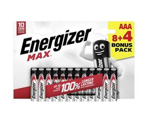 Energizer MAX Micro (AAA) Batterie Alkali-Manganeso 1.5V 12St.