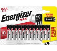 BLISTER 8 + 4 PILAS MAX TIPO LR03 (AAA) ENERGIZER E301531207 E301531207
