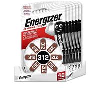 Energizer - Pack de 48 Pilas Especiales de audífono tamaño 312 una Pila para una Necesidad, sin Mercurio añadido y Potencia para Dispositivos pequeños