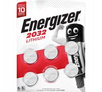 Energizer Pila de botón de litio CR2032 3 V 240 mAh sin mercurio añadido Paquete de 6
