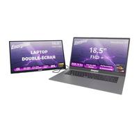 Energizer PackConfort Pro 18 Laptop 18,5" HD+ AMD Ryzen 5 3,7 GHz 16 GB RAM, 512 GB SSD Nvme Vega 8, Windows 11, AZERTY + Pantalla LCD Full HD 100Hz Pantalla dual de 18,5"