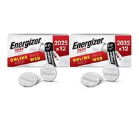Energizer Pilas CR2032, Paquete de 12 Pilas de Boton & Pilas CR2025, Paquete de 12 Pilas de Boton