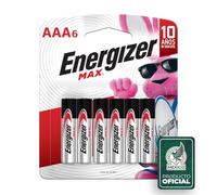 Energizer, Pilas MAX Alcalinas AAA, 6 Pilas, Blanco/Rojo