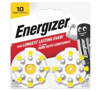 Energizer Pilas para Audífonos tamaño 10 (Paquete de 16) - Baterías de Audífono - Tecnología Zinc-Aire - Fácil Instalación - 4 años de Almacenamiento