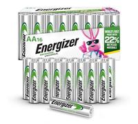 Energizer Pilas Recargables AA (16 Unidades) precargadas, 1,2 V NIMH 2000 mAh Recargables, 16 Cuentas