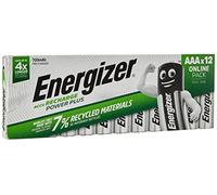 Energizer Pilas Recargables AAA, Recharge Power Plus, Paquete de 12 Pilas de Litio