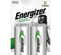 Energizer Power Plus Pilas Recargables 2500mAh D HR20 2 Unidades