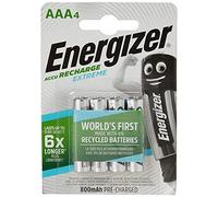 Energizer Rec HR03 AAA - Pilas Recargables (NiMh, 1.25 V, 800 mAh, 4 Unidades)