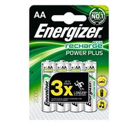 Energizer - Recargables, Pack de 4 pilas AA 2300 mAh, precargada, para dispositivos uso frecuente y cientos de recargas