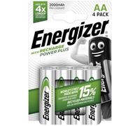 Energizer - Recargables, Pack de 4 pilas AA 2000 mAh, precargada, para dispositivos uso frecuente y cientos de recargas