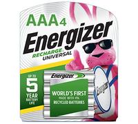 Energizer Recharge Universal, AAA, 4 Rechargeable Battery - Pilas (AAA, 4, Rechargeable Battery, 4 Pieza(s), Plata, Ampolla, AAA)