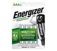 Energizer - Rechargeable Battery, Power Plus, AAA, hr03, 1.2v, 700mah, 4 Pieces