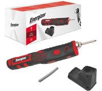 Energizer - Soldador inalámbrico (4 V, 8 W, 480 °C en 7 segundos, batería de iones de litio 1800 mAh recargable USB-C, 2 LED integrados, soporte e hilo de soldadura incluido