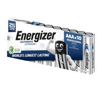 Energizer - Ultimate Lithium, Pack de 10 pilas AAA, litio de larga duración para dispositivos de alto consumo, más ligera y 20 años vida útil