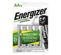 Energizer Universal Pilas Recargables 1300mAh AA HR6 4 Unidades