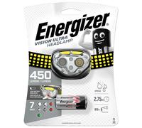 Energizer Vision Ultra Linterna Frontal LED 450 Lumen Negra con Pilas AAA