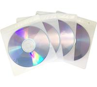 Energmix - Lote de 100 fundas dobles para CD o DVD para carpeta con anillas