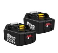 Energup 2 baterías de repuesto para Makita BL1850B BL1850 BL1840 BL1830 BL1815 BL1820 LXT-400 con LED (18 V, 5500 mAh)