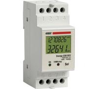 VEMER VE044400 ENERGY-230 D22 - Contador de energía eléctrica para Sistemas monofásicos, Medidor de Consumo de Energía con Pantalla LCD, Instalación en Barra DIN, Blanco