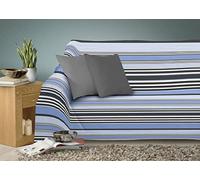 ENERGY COLORS HOGAR - Verona - Colcha Multiuso Sofá Plaid Cama Camping Playa (Azul, 180 x 260 cm (SOFÁ 2 PLAZAS))