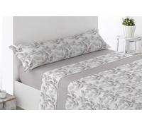 Energy Colors Textil Hogar - Fontar - Juego Sábanas Estampada Verano 3 Piezas Microfibra (Nebla Gris, 150_x_200_cm)