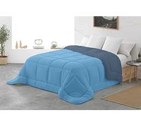 Energy Colors Textil - Hogar - Oshawa - Relleno Nórdico 400 gr Reversible Liso Tacto Pluma Otoño/Invierno (Turquesa- Azul, 220_x_220_cm) Cama 135