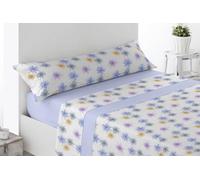 Energy Colors Textil - hogar - Seattle - Juego Sábanas Estampada Verano Microfibra 3 Piezas (Celeste Hig, 135_x_200_cm)