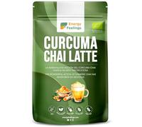 Energy Feelings Cúrcuma Chai Latte 500 g, cúrcuma em pó com gengibre e pimenta, adequado para veganos, sem lactose, sem glúten