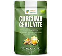 Energy Feelings Cúrcuma Chai Latte Ecológico, Cúrcuma en Polvo con Jengibre y Pimienta, Apto para Veganos, Sin Lactosa, Sin Gluten, 150 gr
