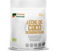 Energy Feelings Bebida de Coco Deshidratada en Polvo Ecológica 200g, Leche en Polvo Sin Lactosa y Sin Azúcares Añadidos, Vegano, Contiene Maltodextrina, Eco Coconut Milk