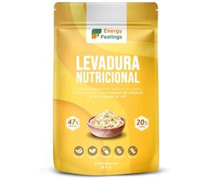 Energy Feelings Levadura Nutricional 250g, Levadura Nutritiva en Copos Rica en Vitamina B y Proteínas 46%, Nutritional Yeast Sin Gluten, Sin Azucar, Ideal para Queso Vegano